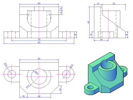 這個(gè)機(jī)械制圖的三視圖,有會(huì)畫的嗎?